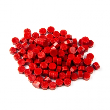 Mailable sealing wax darker red - beads 30g - Type 6