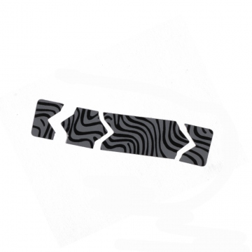 Scratch sticker, matte grey, 40 mm x 10 mm – rectangular, zebra pattern