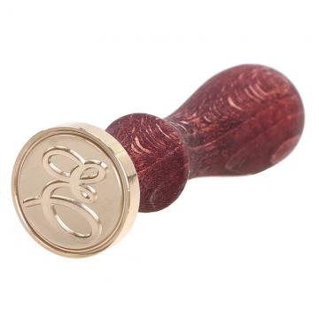 Wax seal stamp with letters of the alphabet - handwritten script E