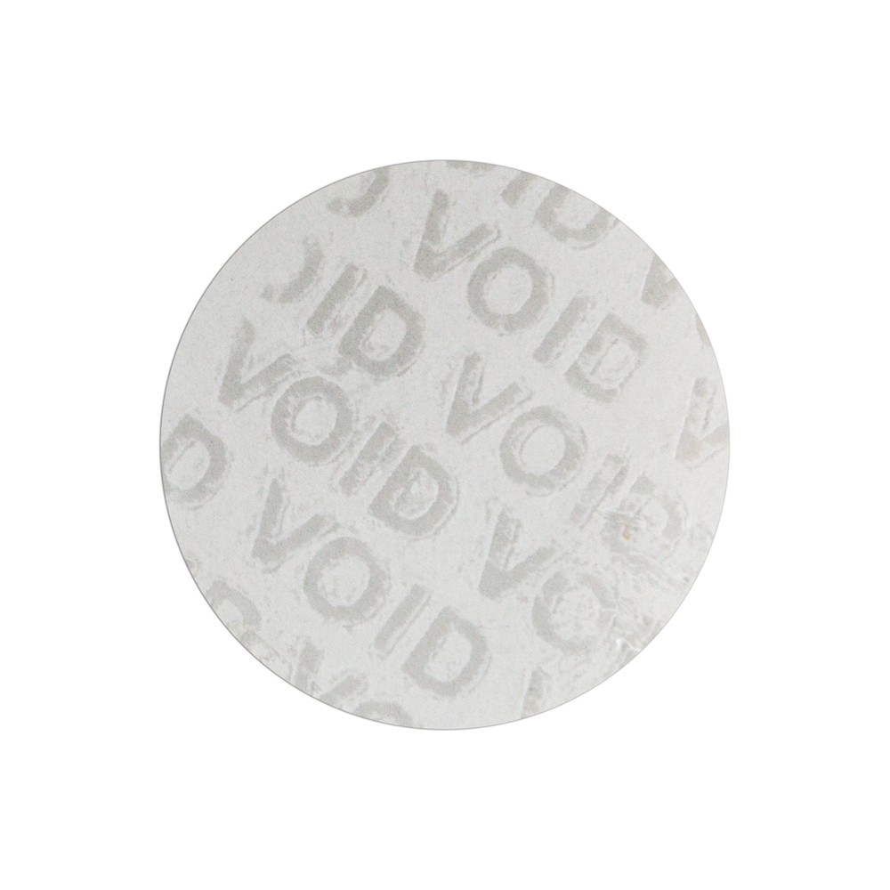 Transparent VOID sticker with no residue glue, round, 30 mm