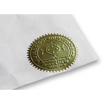 Round sticker with indented edges - gold
