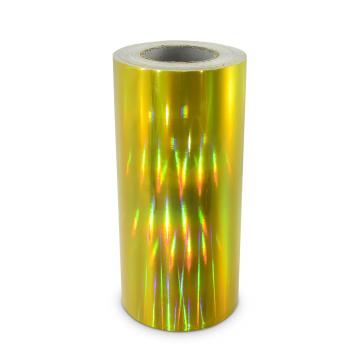 Universal holographic self-adhesive foil on meters MOTIVE 3 mirror - width 30cm gold