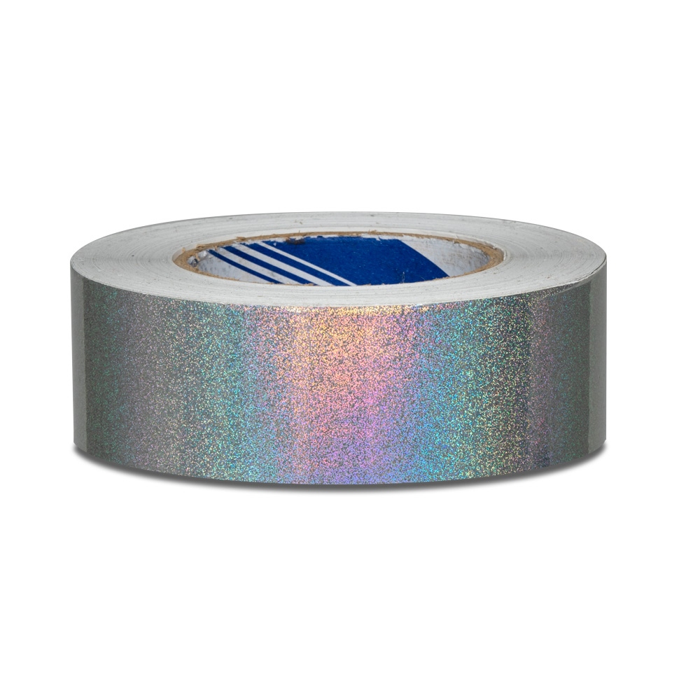 Hologram self-adhesive tape for Hoola Hoop 50mm, motive silver