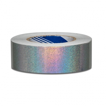  Hologram self-adhesive tape for Hoola Hoop 50mm, motive silver dots