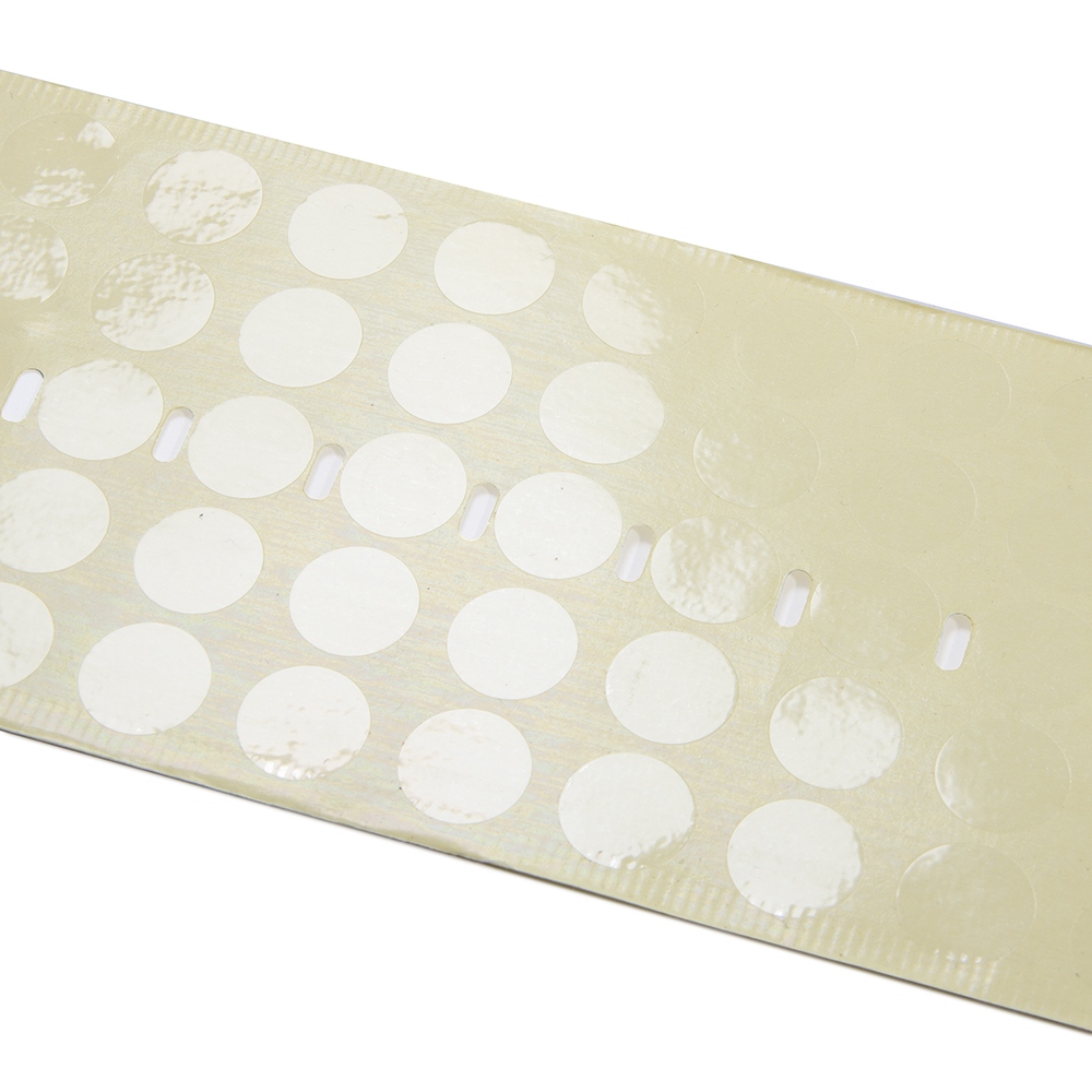 Transparent self-adhesive round stickers – box seals 15 mm