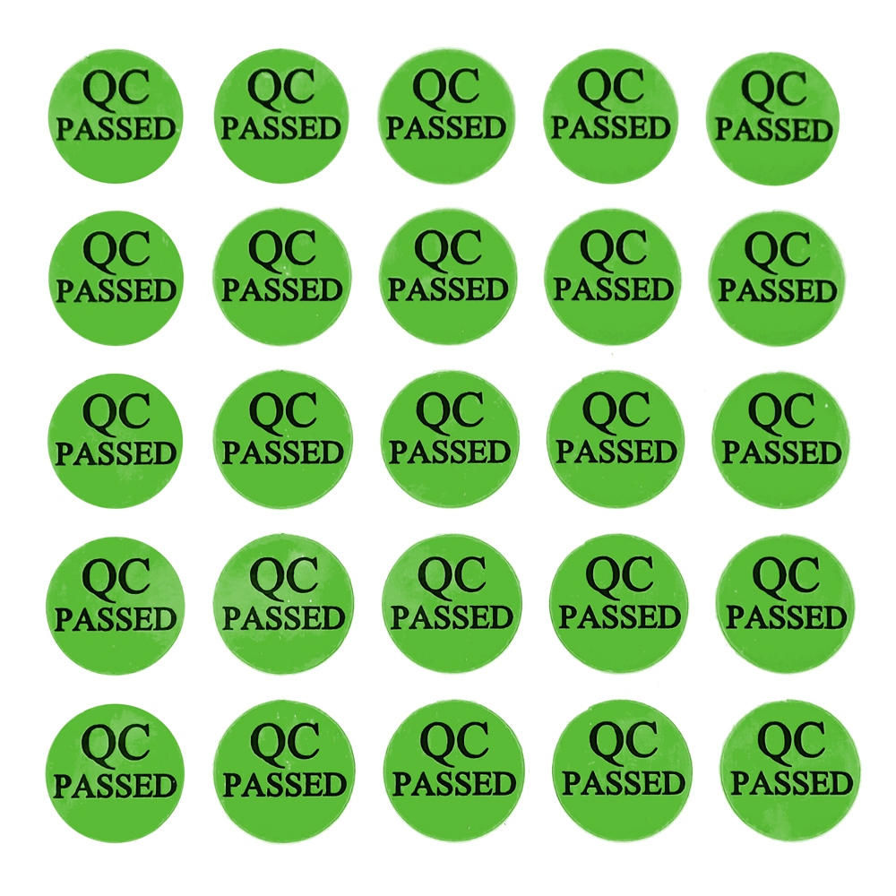 Passed Labels in Green 38mm x 20mm Ultra Strong Adhesive & Rip Proof 