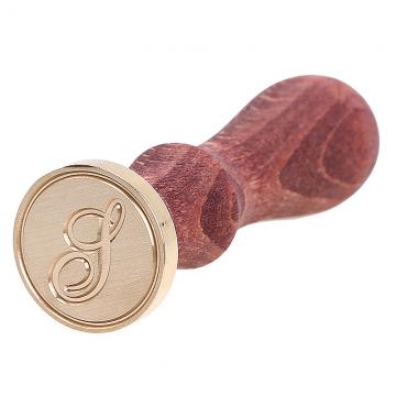 Wax seal stamp with letters of the alphabet - handwritten script S