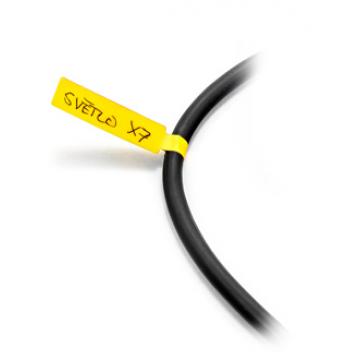 Labels for labelling and description of conductors and cables yellow