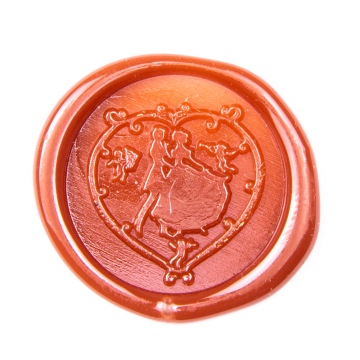 Hand wax stamp (seal) – Wedding motif - Newlyweds