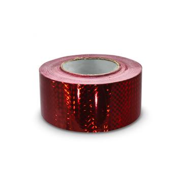Hologram self-adhesive tape 50 mms, red squares pattern