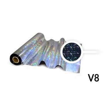 Hot Stamping foil - V8 hologram silver, star pattern