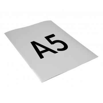 Silver matte self-adhesive foil with VOID layer for printing at the A5 laser printer