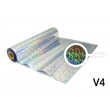 Hot Stamping foil - V4 hologram silver, checked pattern