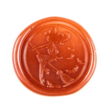 Hand wax stamp (seal) – Halloween motif – Witch