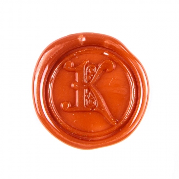 Hand wax stamp (seal) – Decorative letter K