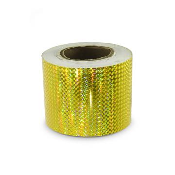 Hologram self-adhesive tape 100 mms, gold squares pattern
