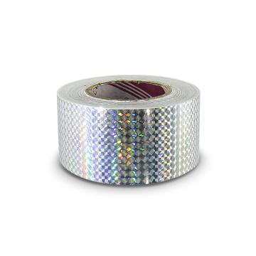 Hologram self-adhesive tape 50 mms, silver squares pattern