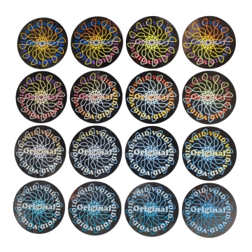 Two layered circular holographic seal with the title „Original“