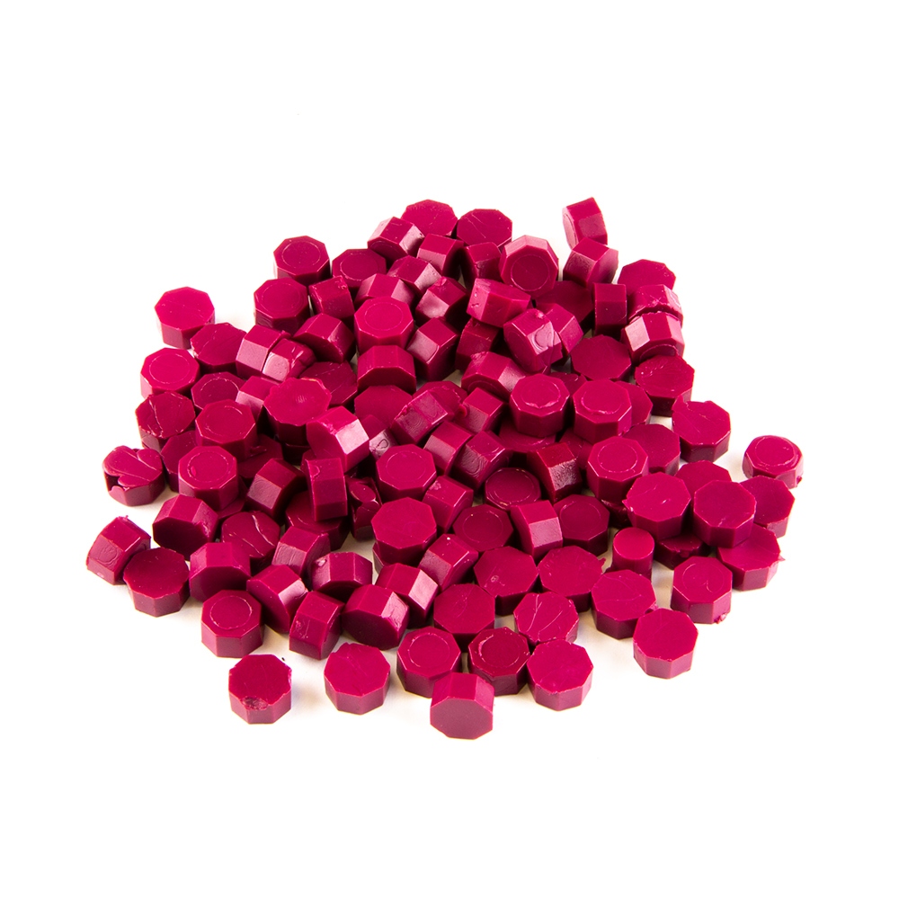 Mailable sealing wax dark pink - beads 30g - Type 7