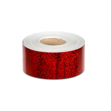 Hologram self-adhesive tape 50 mm, red casters