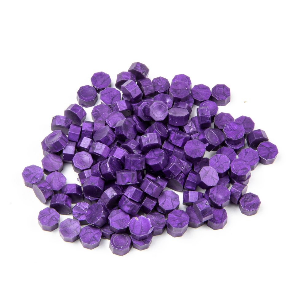 Mailable sealing wax purple - beads 30g - Type 23