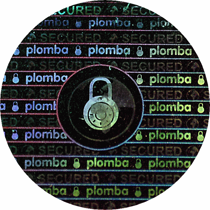 Multi-layered flip-flop holographic seal 15mm