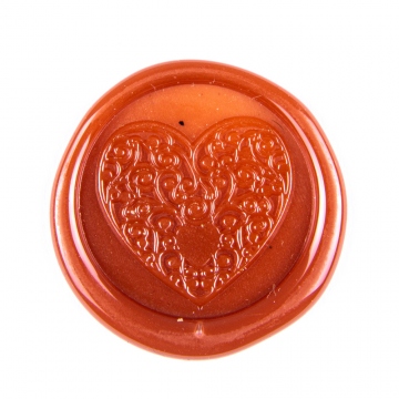 Hand wax stamp (seal) – Wedding motif – Heart