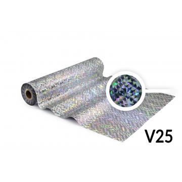 Hot Stamping foil - V25 hologram chrome, shard pattern 