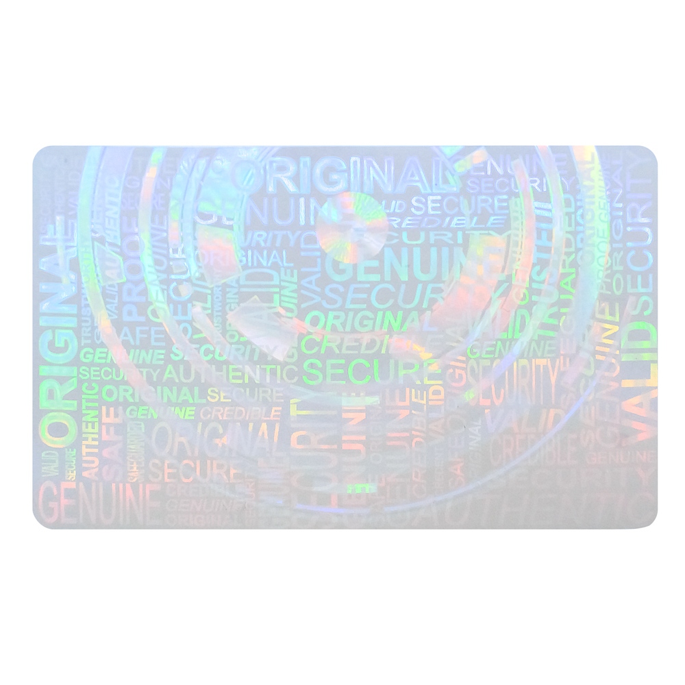 Prefabricated master transparent hologram for ID card