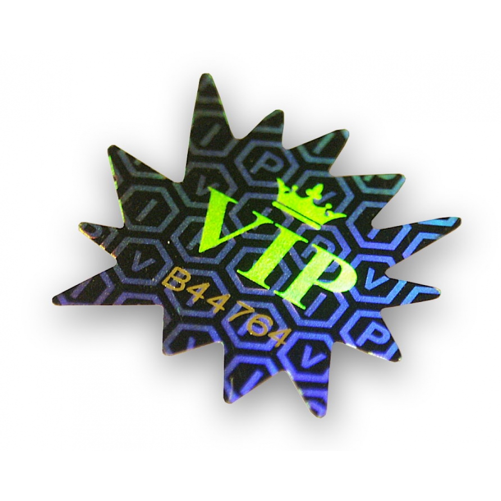 Two-layered numbered VIP Hologram security sticker - silver