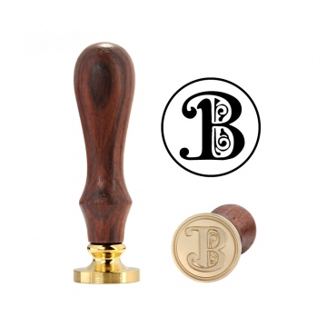 Hand wax stamp (seal) – Decorative letter B