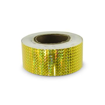 Hologram self-adhesive tape 50 mms, gold squares pattern