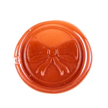 Hand wax stamp (seal) – Christmas motif – Bow