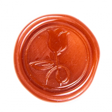 Hand wax stamp (seal) – Rose