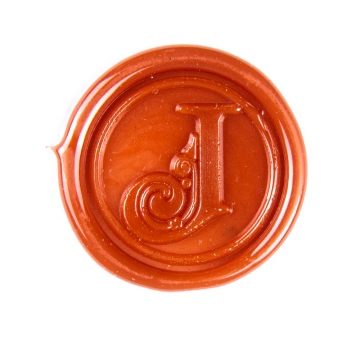 Hand wax stamp (seal) – Decorative letter J