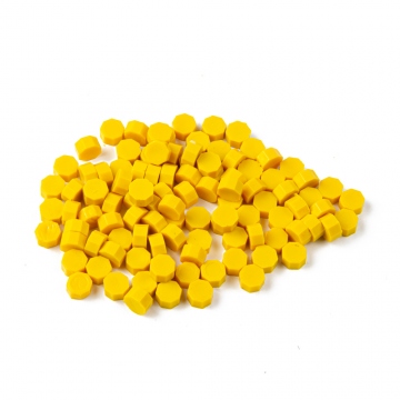 Mailable sealing wax yellow - beads 30g - Type 24