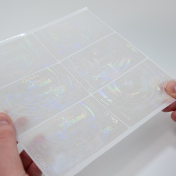 Prefabricated master transparent hologram for ID card