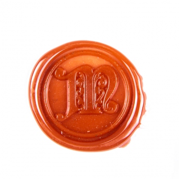 Hand wax stamp (seal) – Decorative letter M
