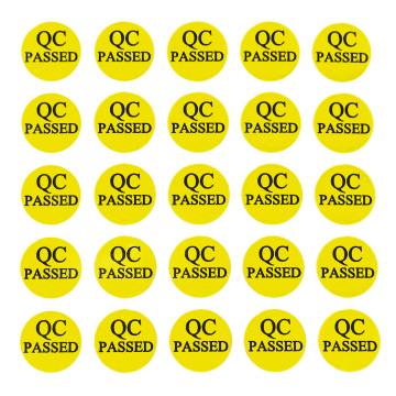 QC Passed PVC circular self-adhesive label 10mm yellow