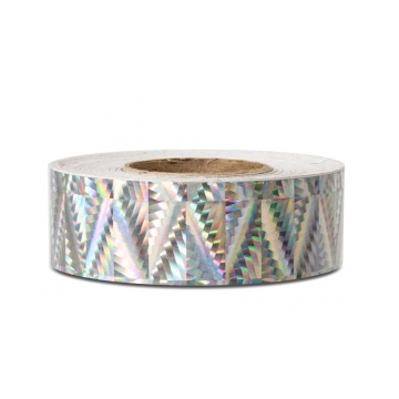 Hologram self-adhesive tape 50 mm, motive rhombus silver