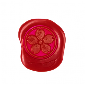 Hand wax stamp (seal) – Sakura flower motif