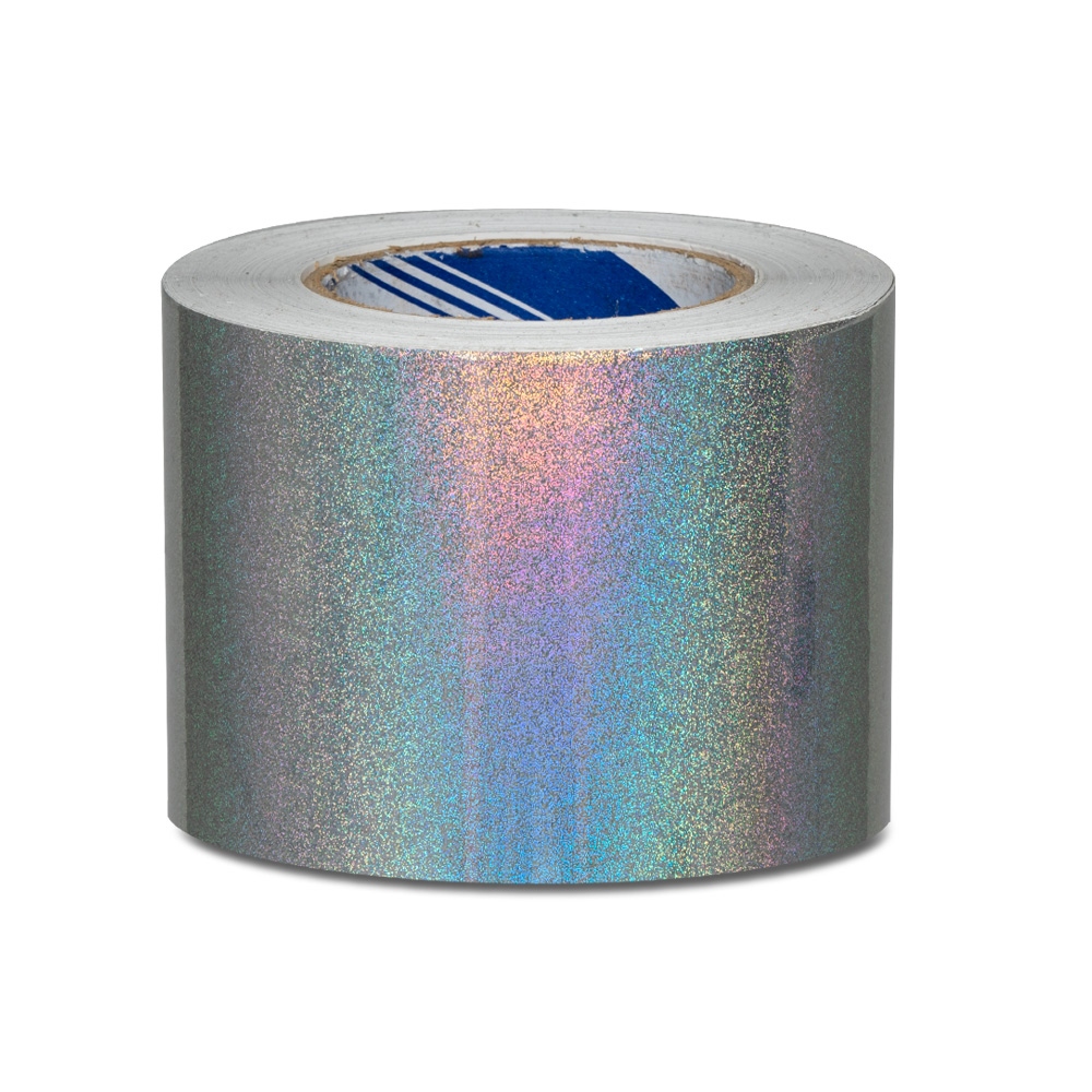 Hologram self-adhesive tape for Hoola Hoop 100mm, motive silver dots