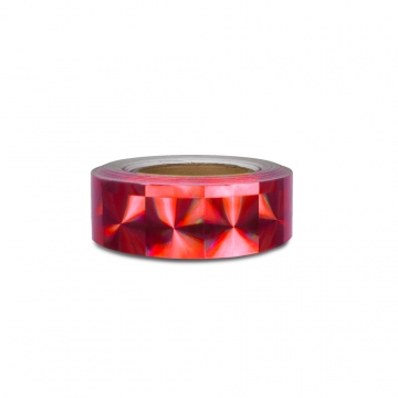 Hologram self-adhesive tape 50 mm, motive squares red