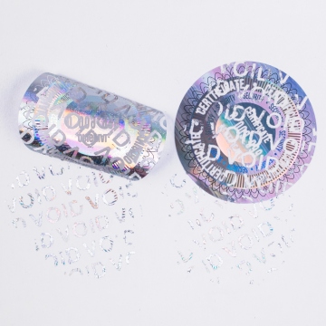 A pair of certified holographic, numbered seals with a UV security feature