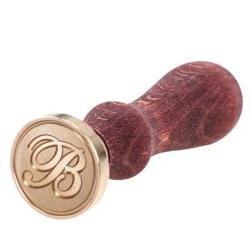 Wax seal stamp with letters of the alphabet - handwritten script B
