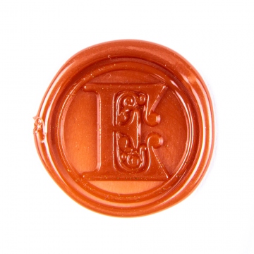 Hand wax stamp (seal) – Decorative letter E