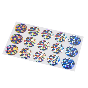 Scratch-off sticker holographic - shards 25mm circle