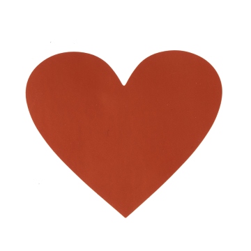 Scratch-off sticker heart red 60x70mm