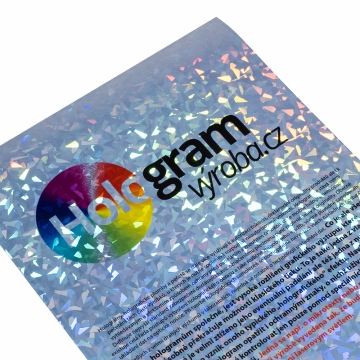 Self-adhesive holographic foil shards A4 for printing and sticker making - shards motif