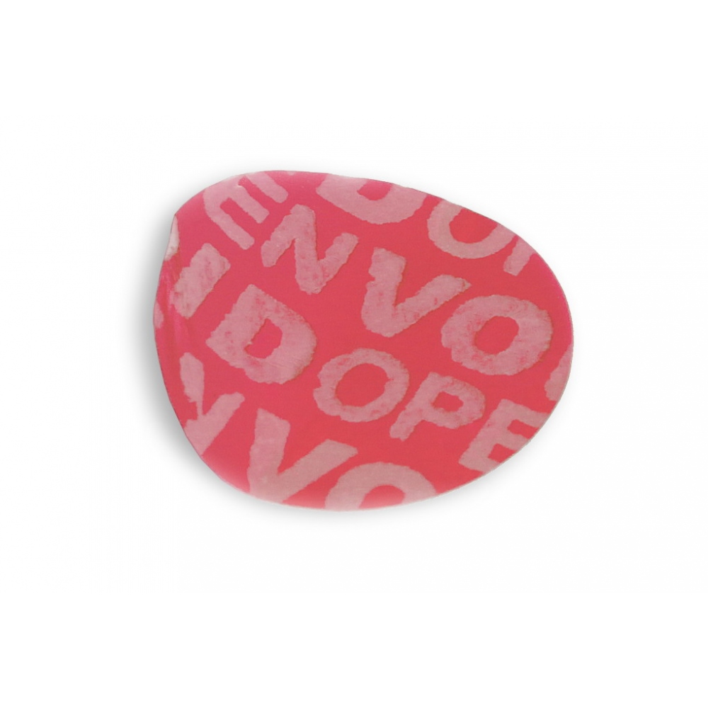 Non-residual red circular VOID sticker with high adhesion